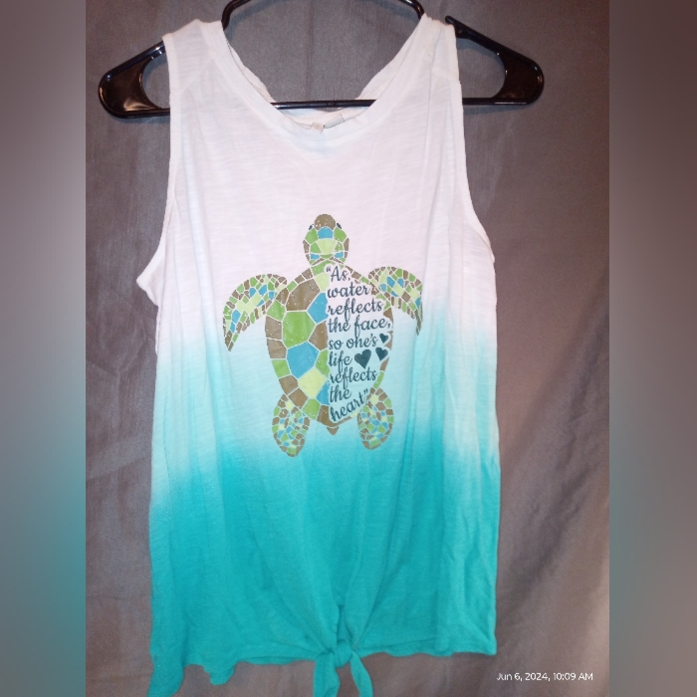 Cato sleeveless small summer turtle tank top